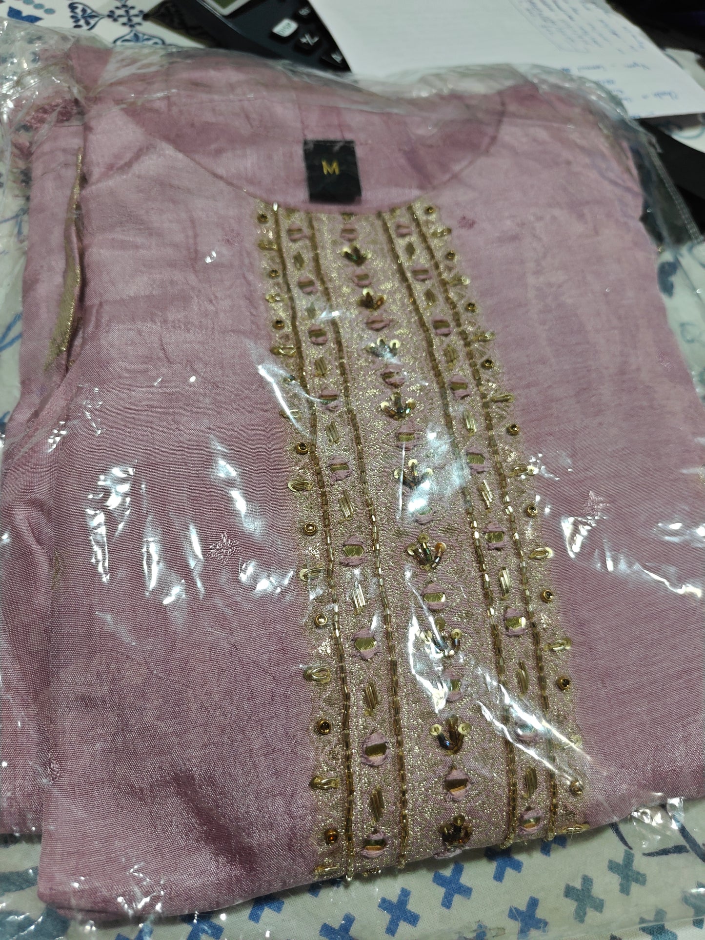 Banarasi Lavender Silk Ethnic Suit | Gold Zari Woven Kurta Set for Women | Festive & Wedding Wear