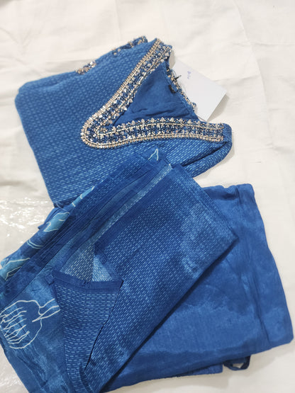 Blue shimmery 3 piece suit