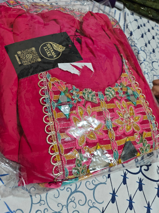 Designer pink mirror