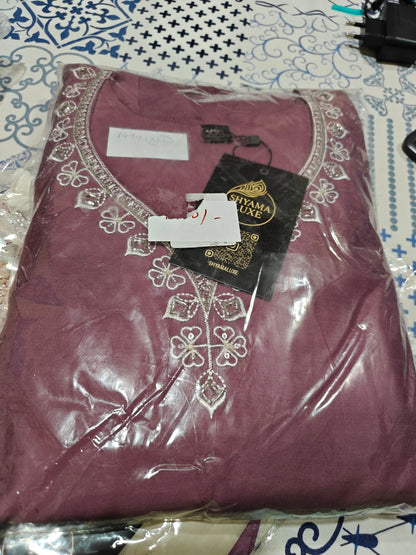 Wine Red Kurta Set with White Thread Embroidery | 3-Piece Ethnic Suit for Women | Festive & Party Wear