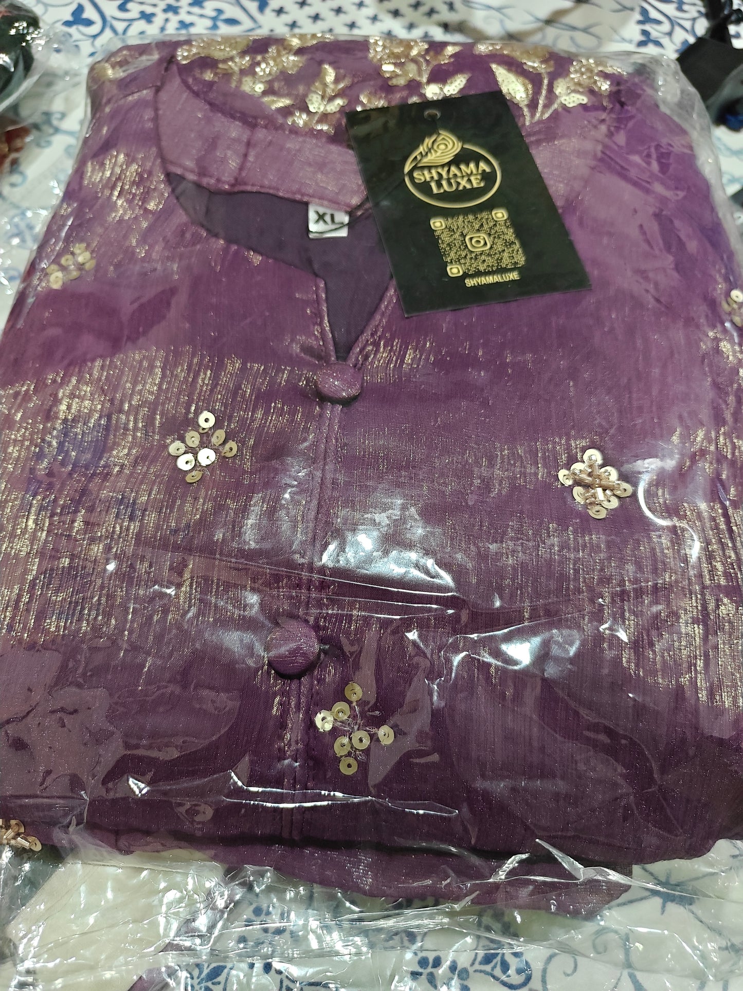 Purple & Gold Shaded Sharara Set | Women's Ethnic Suit with Golden Embroidery | Festive & Party Wear