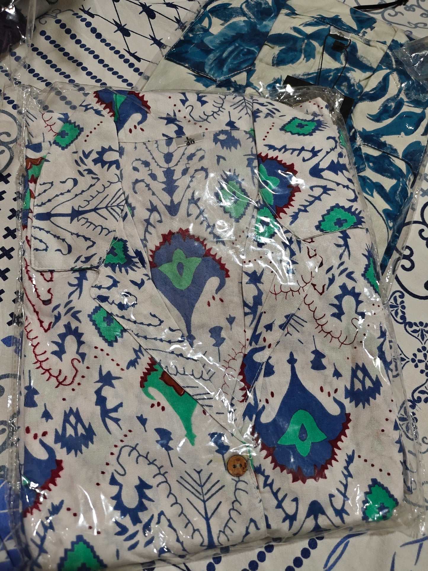 White Peacock Print Coord Set | 2-Piece Women's Ethnic Kurta & Pants | Festive & Casual Wear