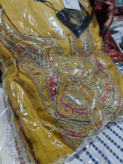 Yellow Short Anarkali Kurta Set | Embroidered Ethnic Suit for Women | Festive & Casual Wear